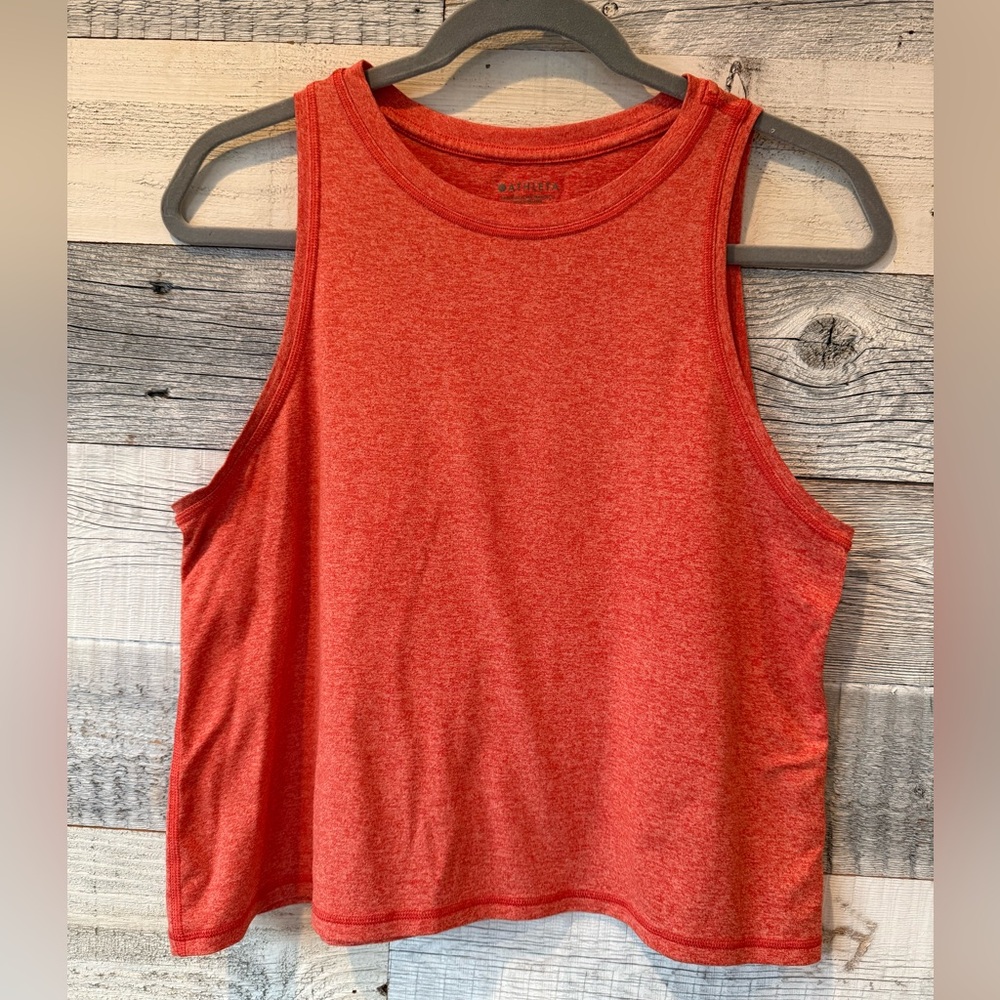 Athleta Heathered Rust-Orange Tank Top